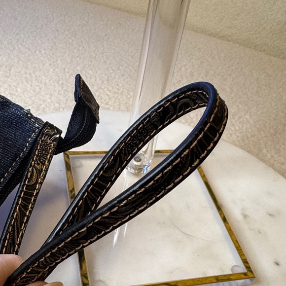 Guess Black Denim Eyelet Shoulder Bag - Picture 6 of 7